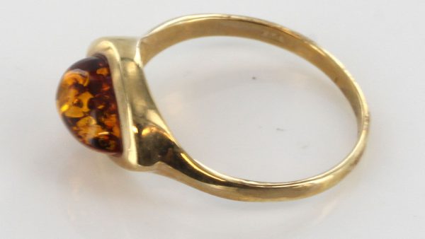 Italian Unique Handmade German Baltic Amber Ring in 9ct solid Gold- GR0204 RRP £195!!!