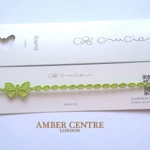 Lime Green Cruciani Butterfly Necklace RRP£20!!!