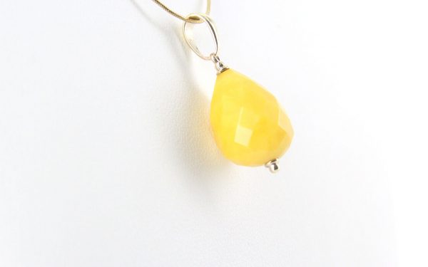 Italian made Beautifully Handcrafted Antique German Butterscotch Amber Teardrop Pendant 9ct solid Gold Loop GP0303 RRP£245!!