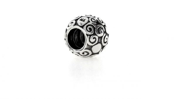 Authentic Retired Pandora Sterling Silver Swirl Dots Bead Charm 790161 RRP£35!!!