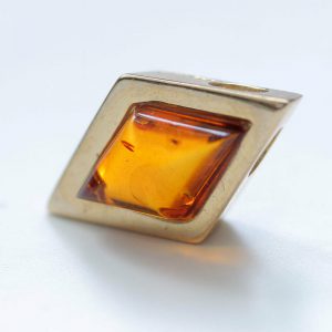 Italian Made Modern German Baltic Amber Pendant in 9ct Gold GP0039 RRP£165!!!!
