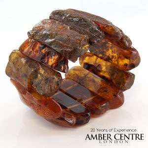 German Natural Baltic Amber Raw Earthy Genuine Handmade Bracelet W021 RRP£1000!!!